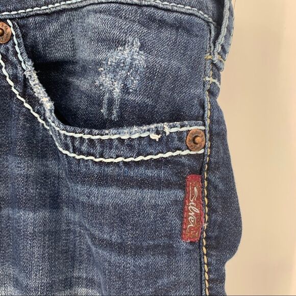 Silver Santorini Capri Thick Stitch Jeans - Picture 6 of 8